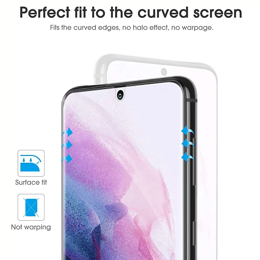 4Pcs 3D Soft Silicone Hydrogel Film For Samsung Galaxy S21 S20 S22 A9 A8 Plus 2018 S8 S9 S10 Plus Note 8 9 TPU Screen Protector