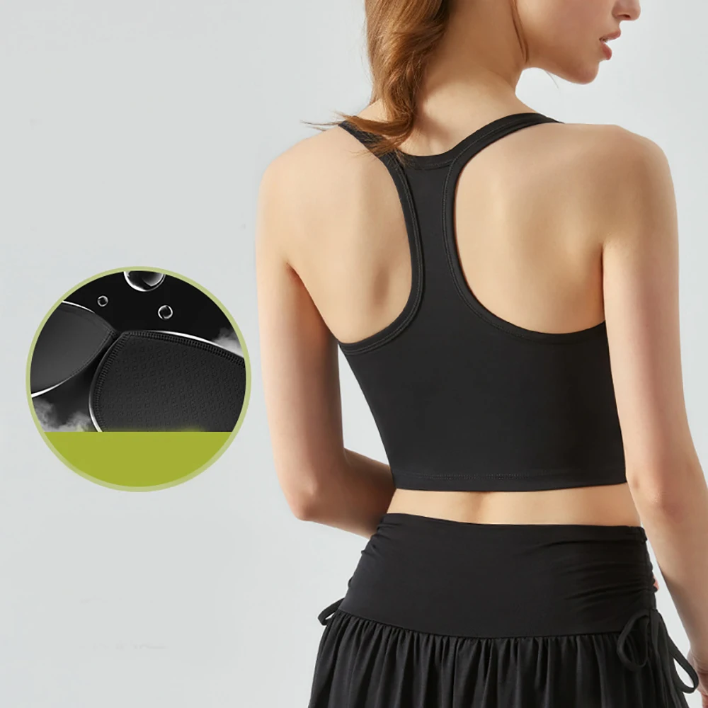Yoga Top Women Sports Bra High Strength Breathable Tank Top Tights Yoga Bra Wireless Push Up Bra Fitness Tops Women Clothing