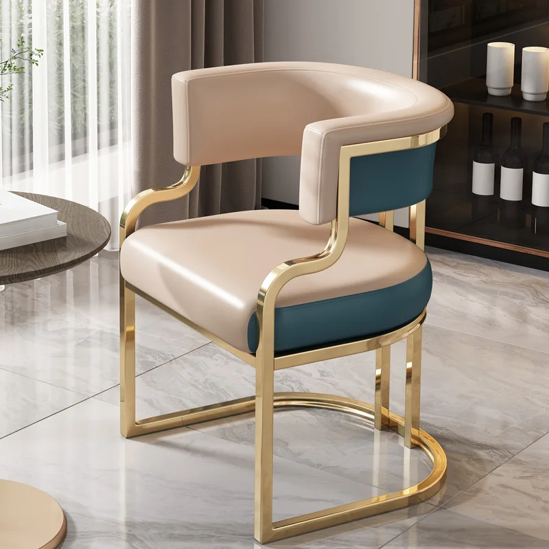 

Office Dining Room Luxury Chairs Kitchen Waiting Commercial Metal Hotel Counter Chair Leisure Muebles Para El Hogar Upholstered