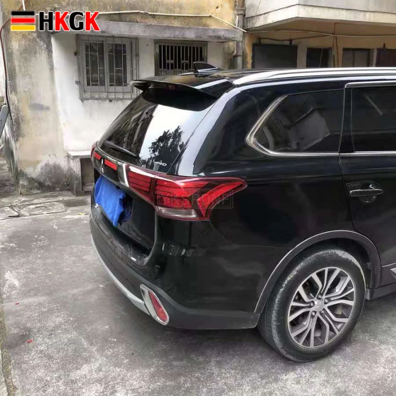 

Для Mitsubishi Outlander 2013, 2014, 2015, 2016, 2017, 2018, 2019, белый, красный задний багажник, губа, крыло, хвост, черный спойлер, Стайлинг автомобиля