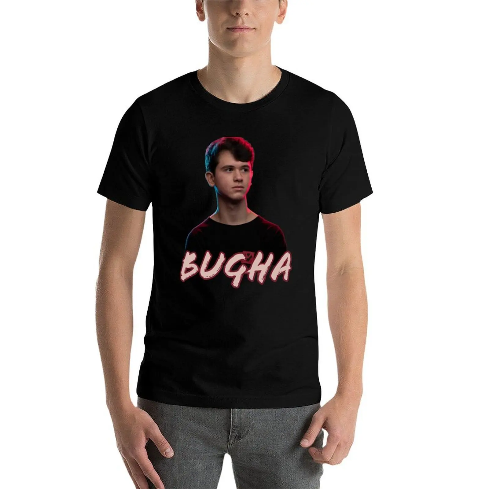 Фото Футболка Bugha большого размера, дышащая, из дышащей ткани №4