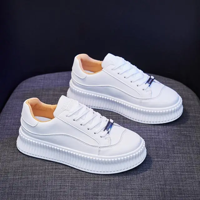 

Женские кроссовки из искусственной кожи на платформе, женская спортивная обувь 2022, женские спортивные кроссовки, обувь для бега для девочек...