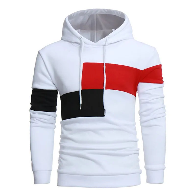 Nice Pop Men's Casual Hoodies Sweatshirts Male black gray Red Hooded Pullovers Solid Color Outerwear Tops S-3XL