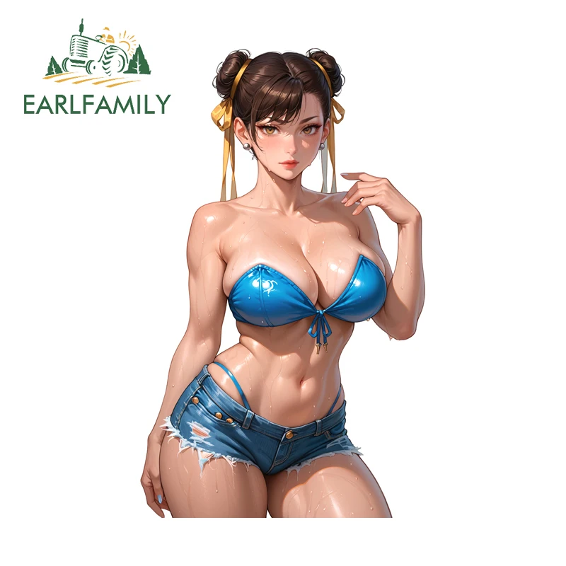 

EARLFAMILY модное бикини Chunli автомобиль грузовик наклейка забавные наклейки на зеркало заднего вида солнцезащитный крем винил мотоцикл автомобильные товары
