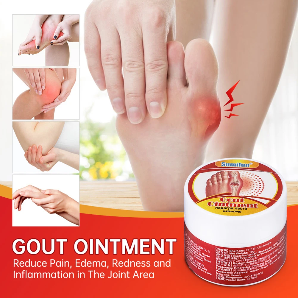 

1-3Pcs Gout Treatment Cream Arthritis Rheumatism Ointment Muscle Joints Fingers Toes Swelling Pain Relief Herbal Medical Plaster