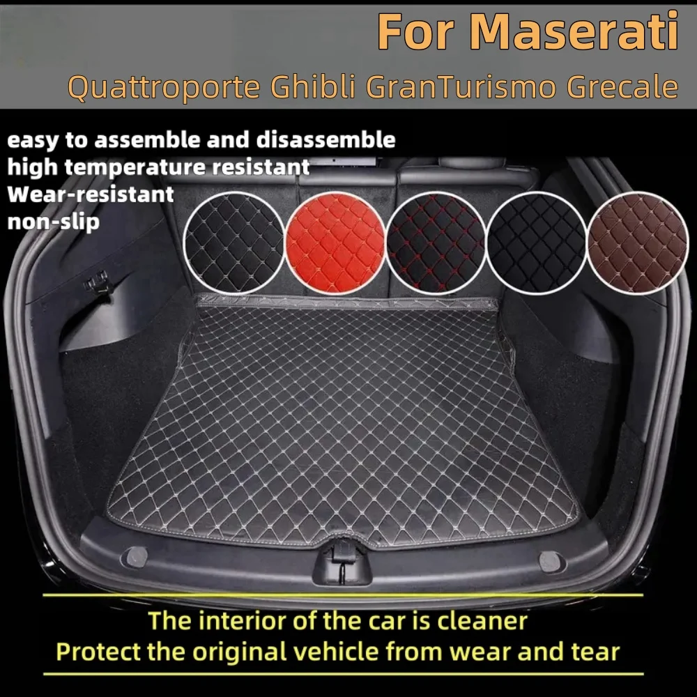 Коврик в багажник автомобиля для Maserati Quattroporte Ghibli GranTurismo кожаный