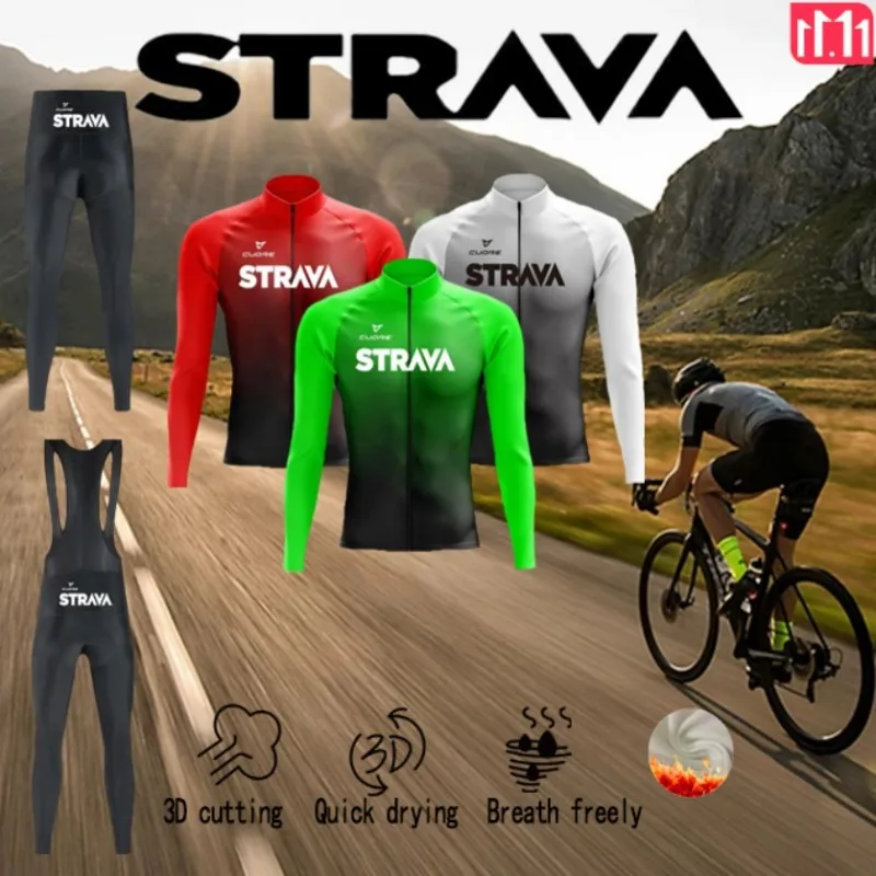 STRAVA велосипедная мужская зимняя теплая куртка с длинным рукавом для горного