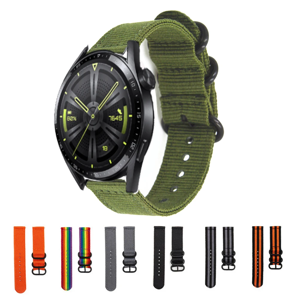 

22mm Watch Bracelet For Huawei GT 2 GT 3 46mm Nylon Sport Strap For Honor Magic 1 2 46mm/Huawei GT 2 Pro Runner 2E Watch Band