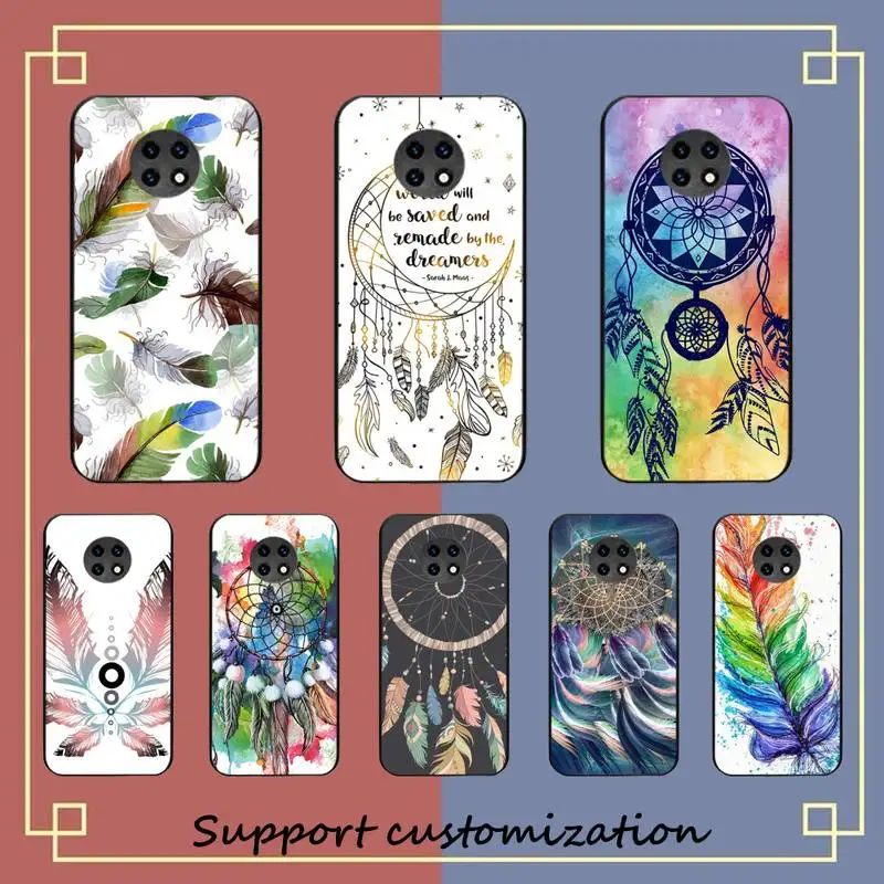 

feather Phone Case for Redmi Note 8 7 9 4 6 pro max T X 5A 3 10 lite pro