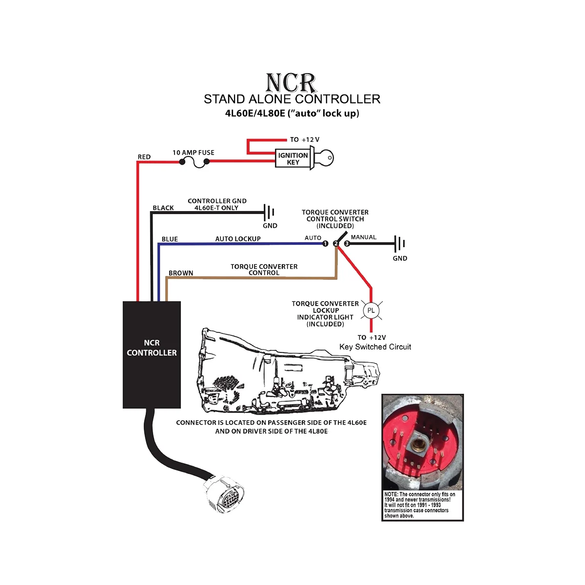 Автономный контроллер NCR80E 4L80E полный ручной переключатель блокировка NCR 80E-T