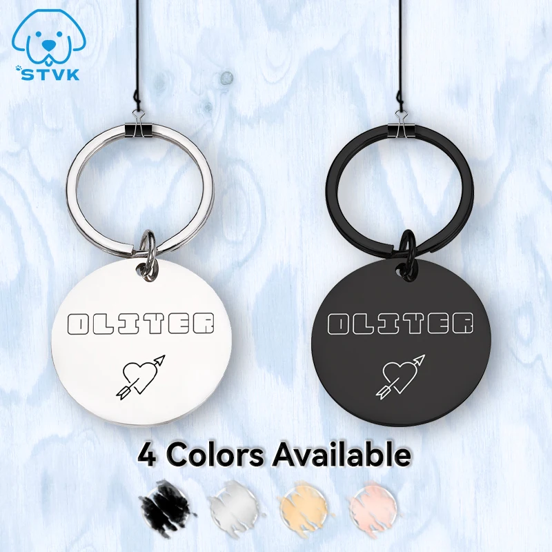 

Personalized Dog Name Tag Free Engraving Anti-Lost Pet Tags Stainless Steel Collars Puppy Cat Dogs Nameplate Collar Pet Supplies