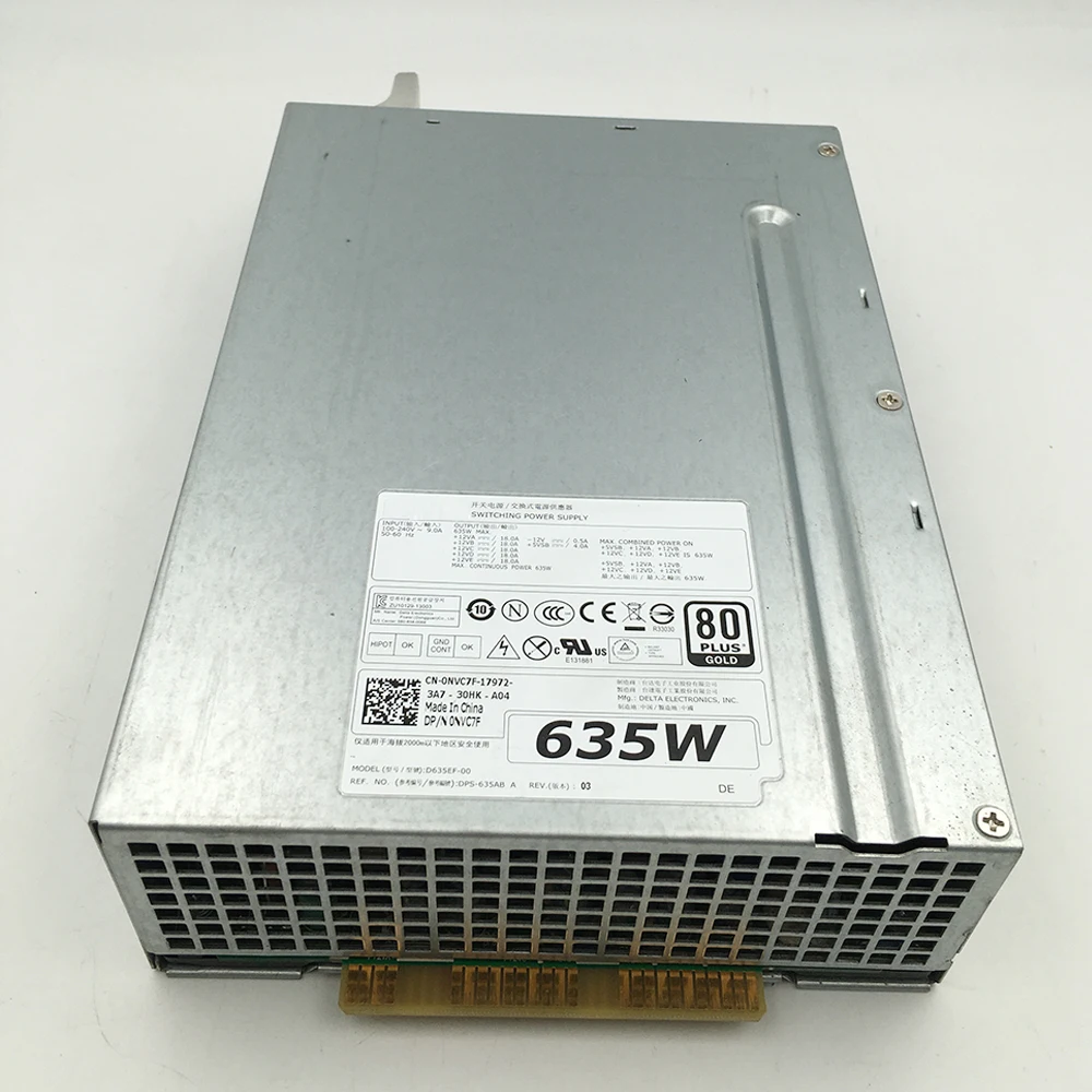 D635EF-00 для рабочей станции Dell T5600 T3600 635 Вт блок питания NVC7F полностью протестирован