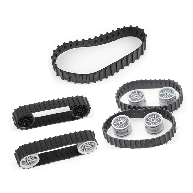 2Pcs/lot Technical Wheels Tire 53992 Tread Large [36 Links] EV3 Rubber Track Building Blocks Parts DIY Toys For 56145 - купить по