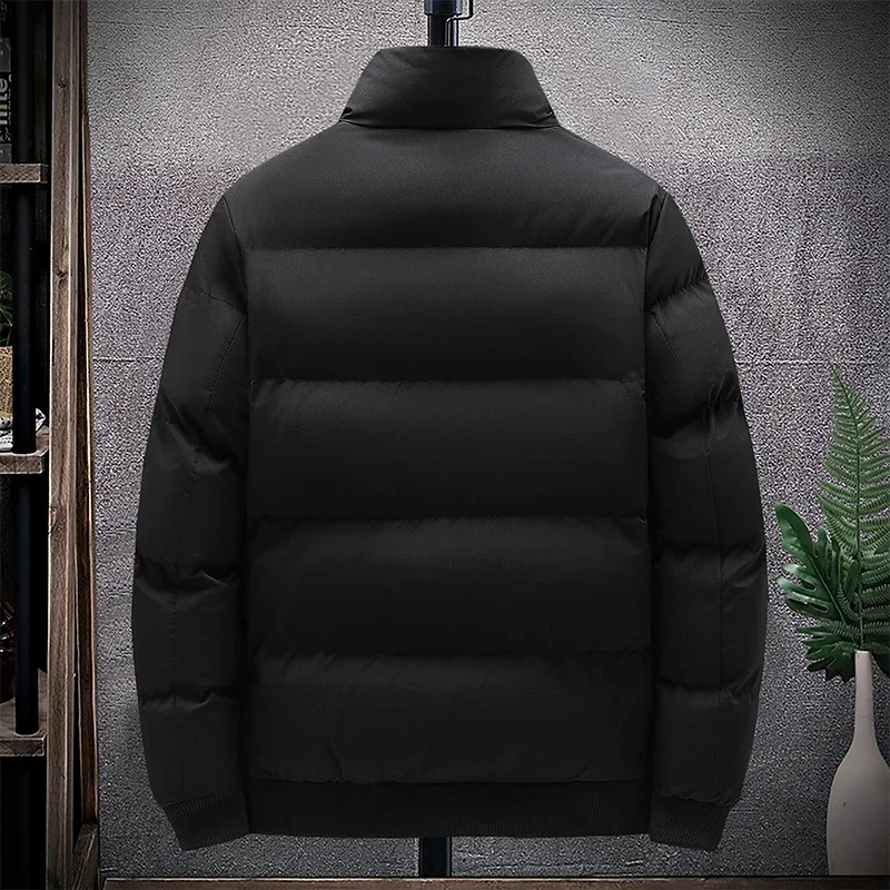 2022 Winter Stand Collar Jacket Men's Fashion Thick Warm Coat Cotton Coat Down Jacket Windproof Coat