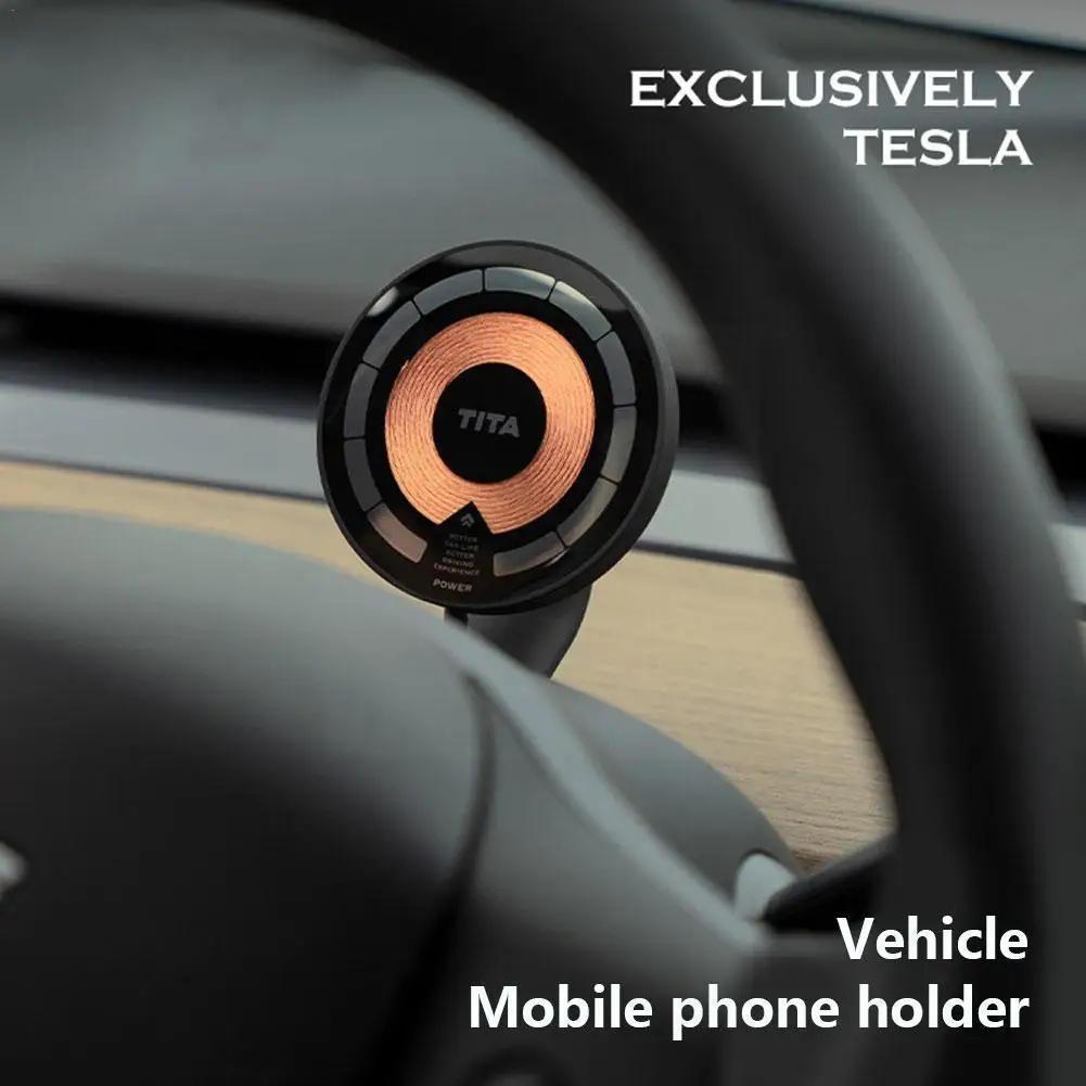 

For Tesla Model 3 Y Magnetic Wireless Car Charger Mount Auto Mounts Holder Accessoires Phone Smartphone Adsorbable Car Hold V9H5