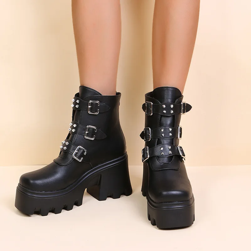 Women's Platform Boots 2023 Winter New Warm Non-slip Sport Snow Boots Designer Fashion Ankle Boots Gladiator Motorcycle Boots