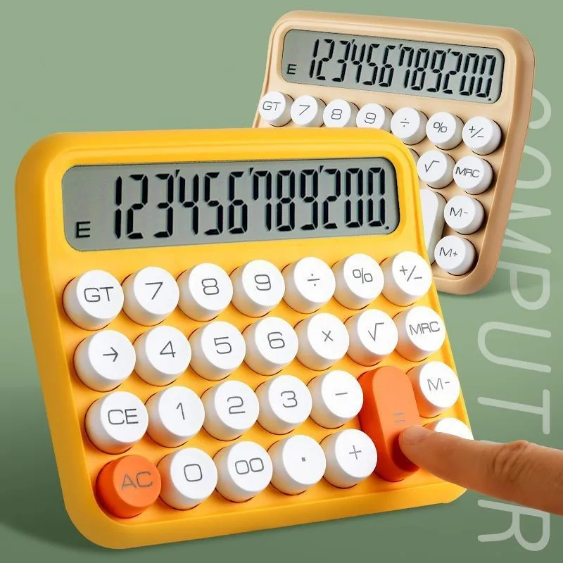 

Модный калькулятор для офиса, бизнеса, финансовый Настольный калькулятор, 12-значный большой экран, дисплей, с большой клавиатурой учебные принадлежности