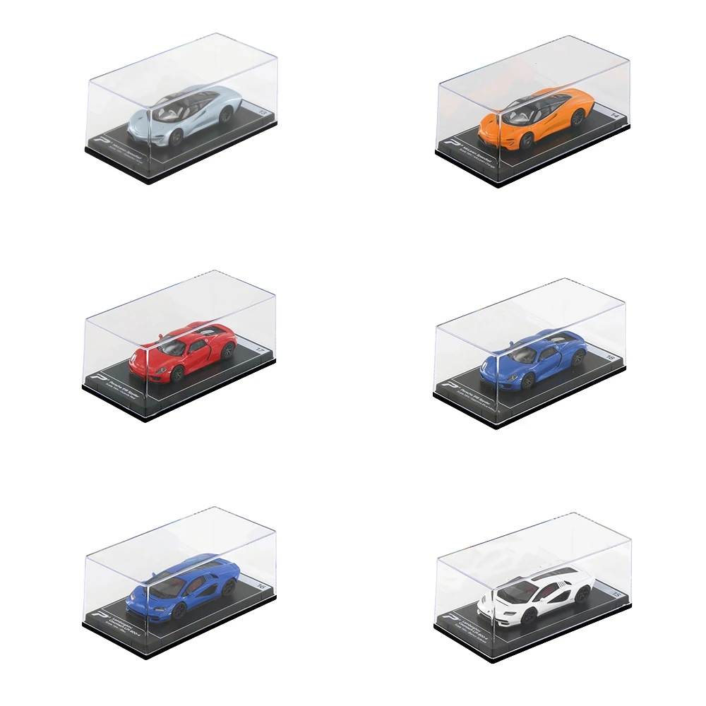 Фото Плакаты 1/64, модель игрушечного автомобиля Lamborghini McLaren Bugatti Koenigsegg Pagani Aston Martin, литой автомобиль, миниатюрные бесплатные колеса №5