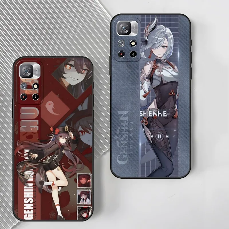 

Genshin Impact Phone Case 2023 For Redmi Poco X3 NFC PRO Note 11 S 5G 10 9 Plus 8 7 A C T 4G 10s Mobile Phone Cases