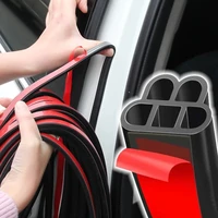 5 meters new 5 hole car sound insulation seal double layer b type sound insulation rubber strip door hood trunk rubber strip