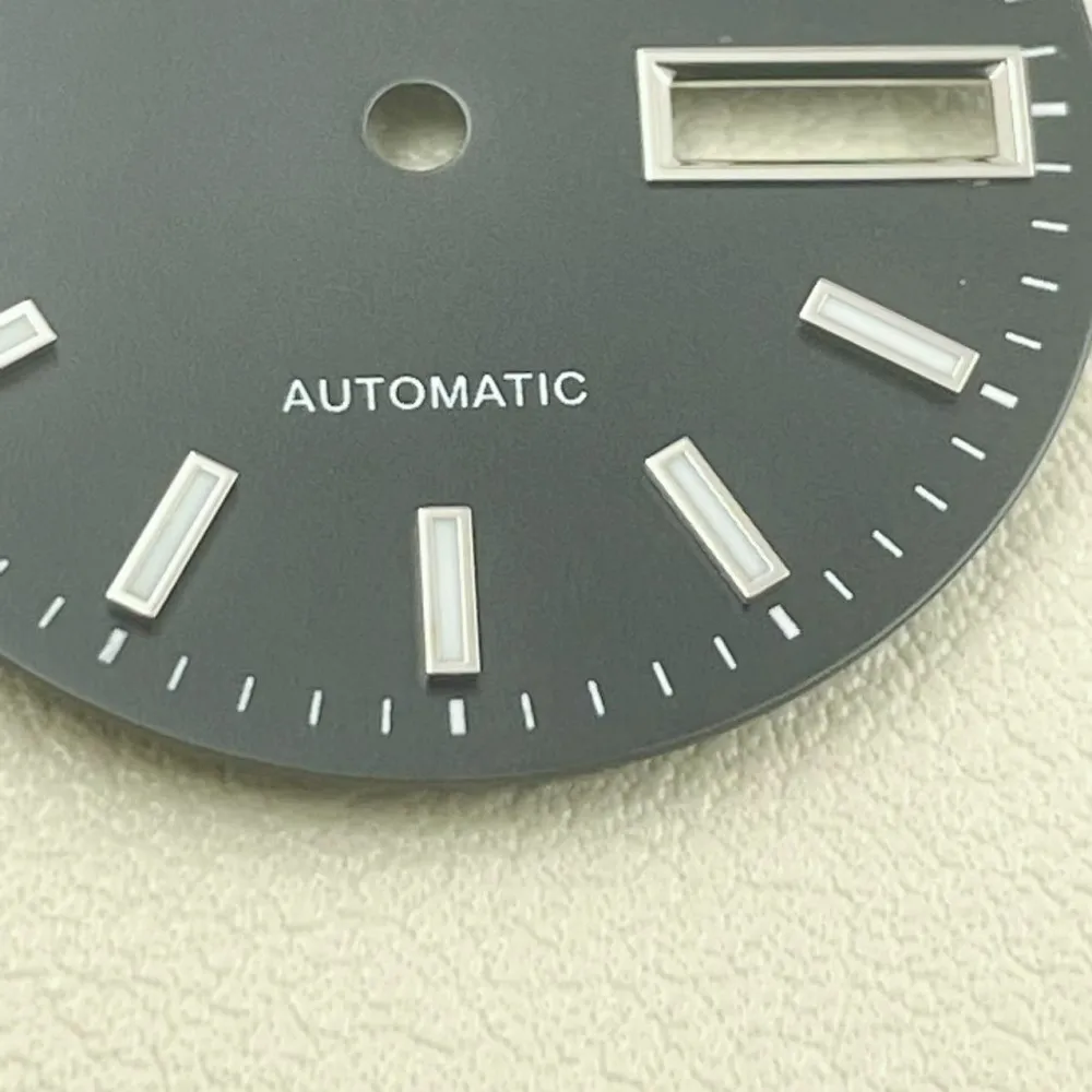 New NH36 dial 28.5mm mechanical watch 4R36 abalone turtle king deep diving surface c3 strong green luminous watch accessories