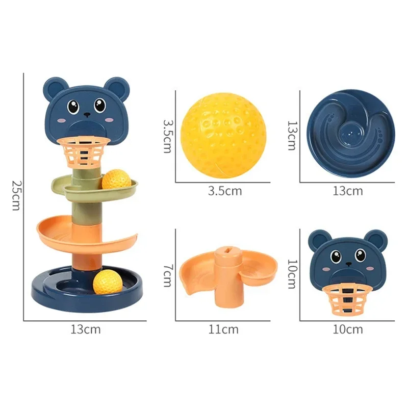 Вращающаяся Игрушка Монтессори Интерактивная Башня С Вращающимся Шариком Для