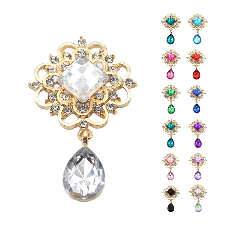 

5 шт./лот кулон в виде цветка металлические швейные кнопки для одежды горный хрусталь для рукоделия Diy аксессуары для рукоделия декоративные