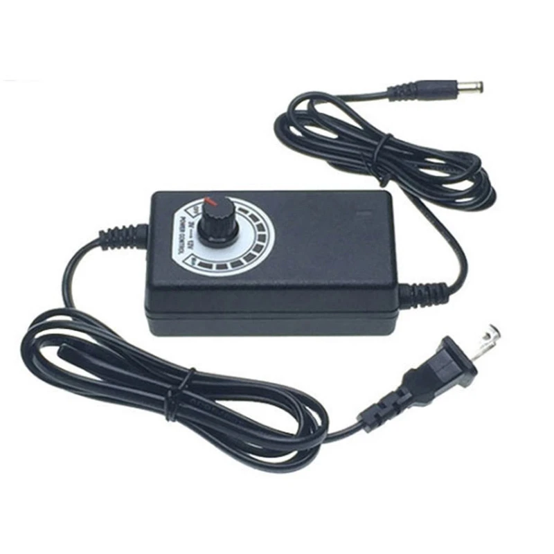 

Universal Powers Supply 3V-12V Adjustable AC To for Dc Converter Variable Power Adapter for Dimmable LED Strip Lights
