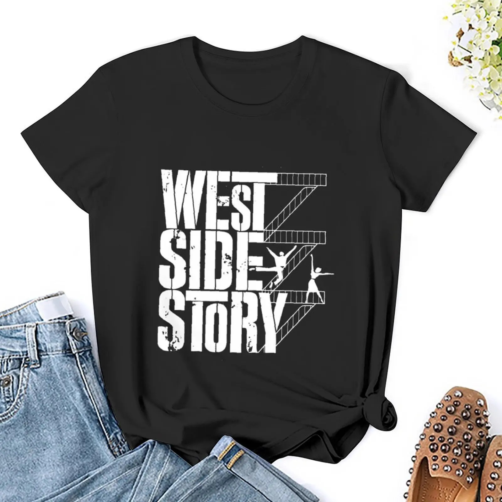 Футболка с музыкальным постером West Side Story Леонарда бернштайна Стивена сондхейма