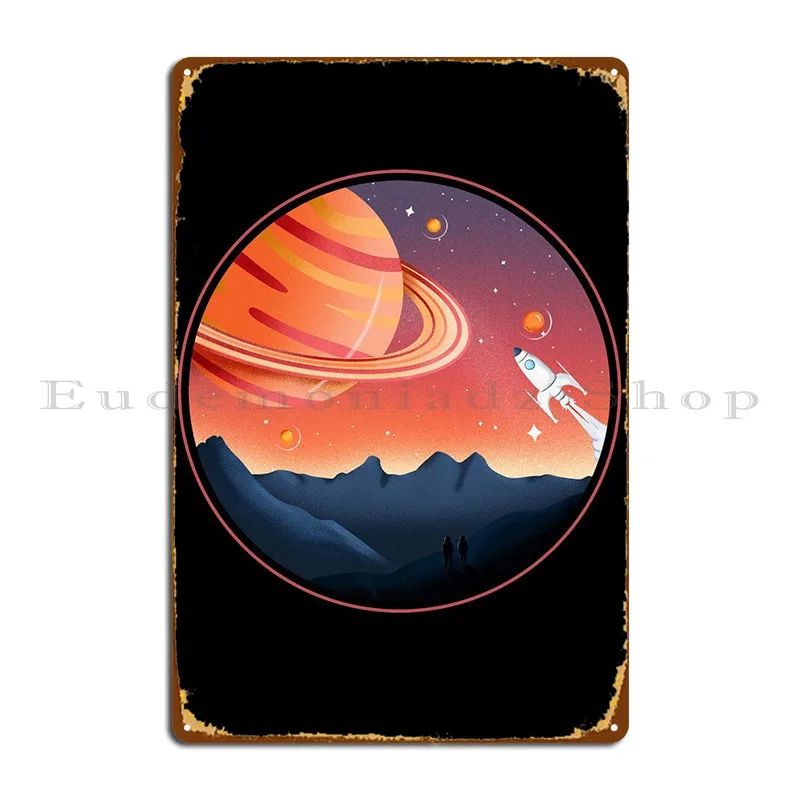 

Металлический плакат для гаража Rocket To Saturn