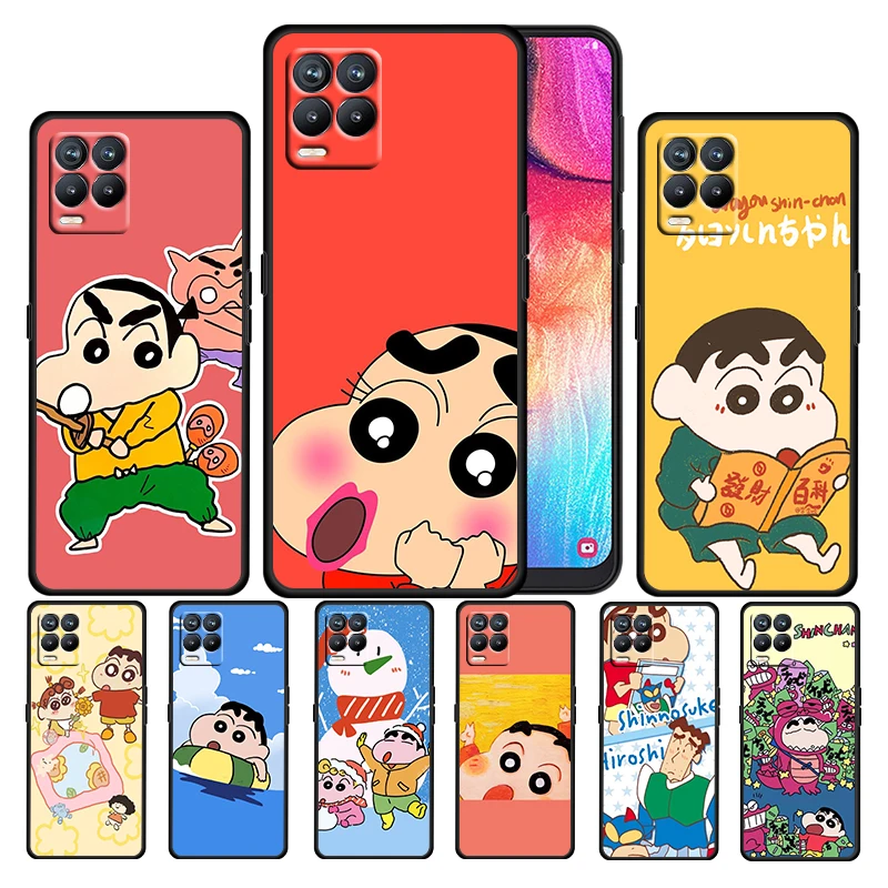 

Crayon Shin-chan Boy Cute For OPPO Realme GT Neo Master Edition 9i 8 7 Pro C21S Narzo 30 Soft Black Phone Case Fundas Cover Capa