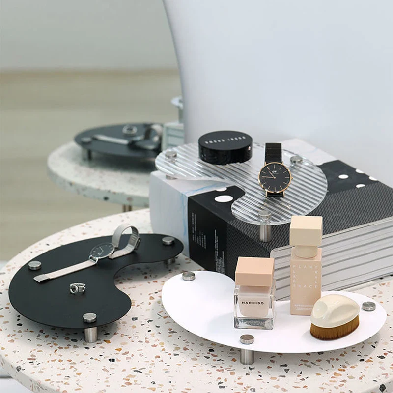 

Acrylic Tray Decorative Tray Cosmetics Storage Box Jewelry Organizer Home Decoration Plate Multifunctional Desktop Storage Rack