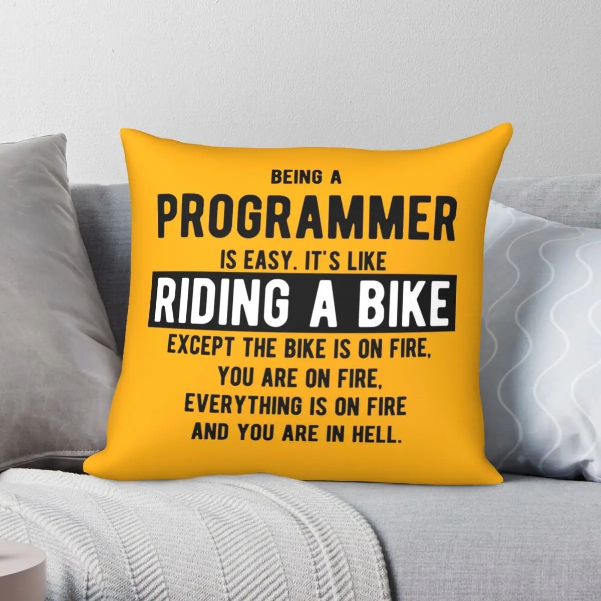 

Чехол-Наволочка на подушку с принтом из полиэстера и льна, 45x45