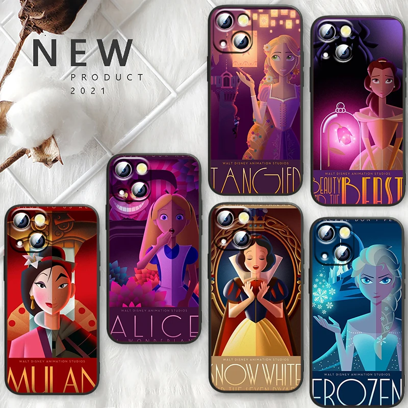

Disney Cartoon Animation Movie For Apple iPhone 13 12 Mini 11 XS Pro Max X XR 8 7 6 Plus SE 2020 5 Funda Capa Black Phone Case