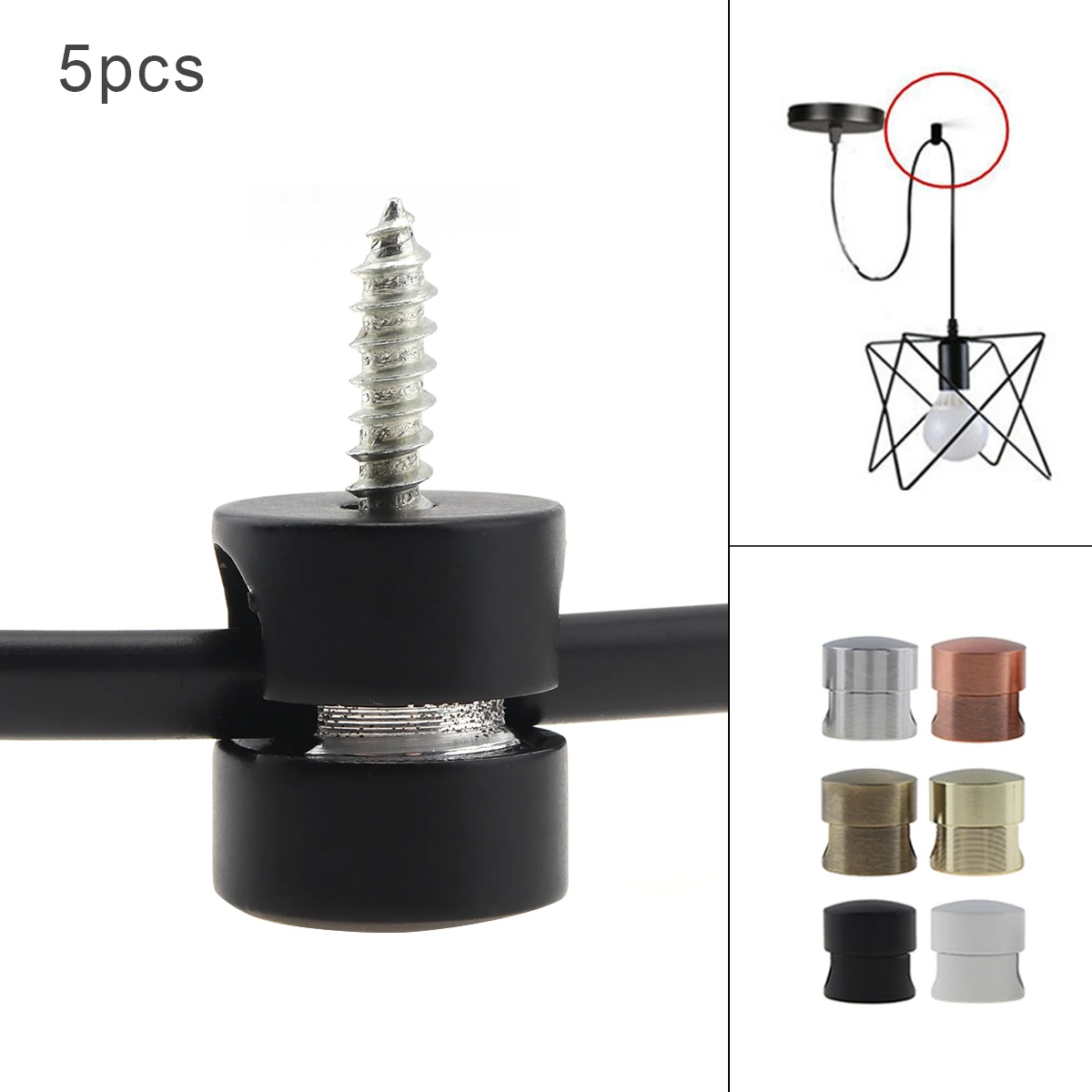 5pcs Pendant Light Cable Hook Chandelier Cable Hook for Chandelier Ceiling Lights Hanging Pendant Lighting Fixture Accessories