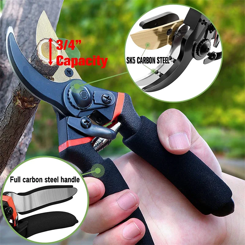 

Garden Pruner Stainless Steel Scissor Labor-Saving Spring Pruning Shear Garden Grafting Tools Branch Tool Shear Dropshipping