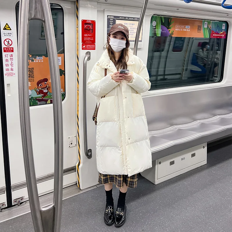 CGC 2022 New Thicken Warm Winter Jackets Women Long Parkas Hooded Cotton Padded Coats Women Korean Style Oversized Outerwear