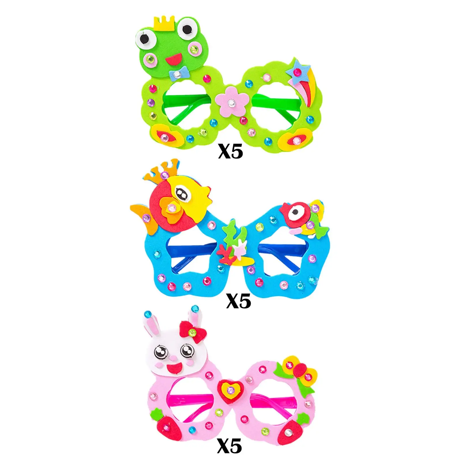 

Kids Party Glasses Puzzles Educational Toys DIY Cartoon Kids Glasses for School Events