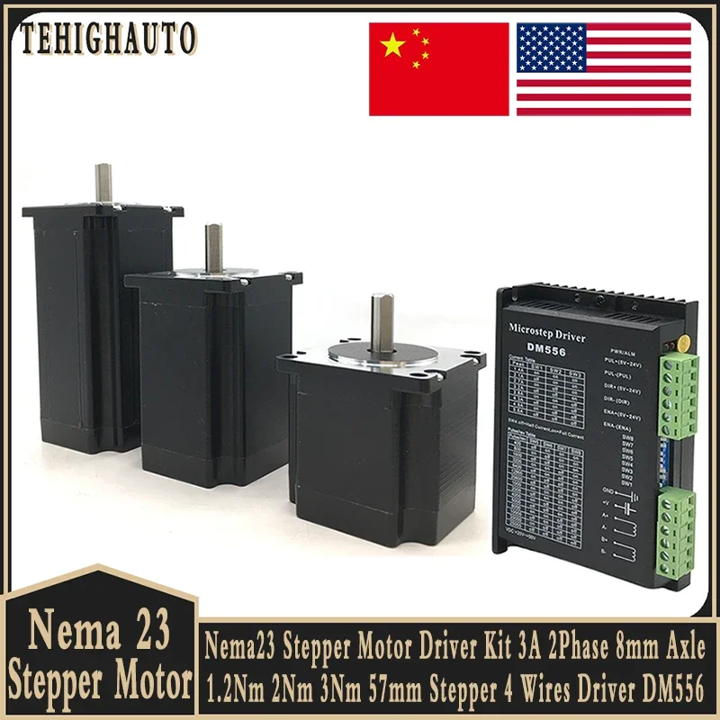Шаговый двигатель Nema23 DM556 драйвер для двигателя 3 А 112 нм 2 Нм CNC 57 шаговый 56 мм/76