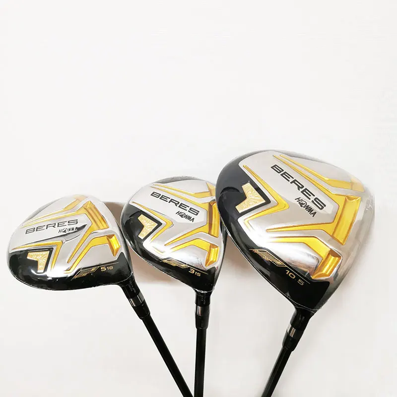 Mens Golf Wood Set HONMA S-08 Clubs Wood Driver+Fairway Wood With Graphite Golf Shaft Cover R S SR Flex