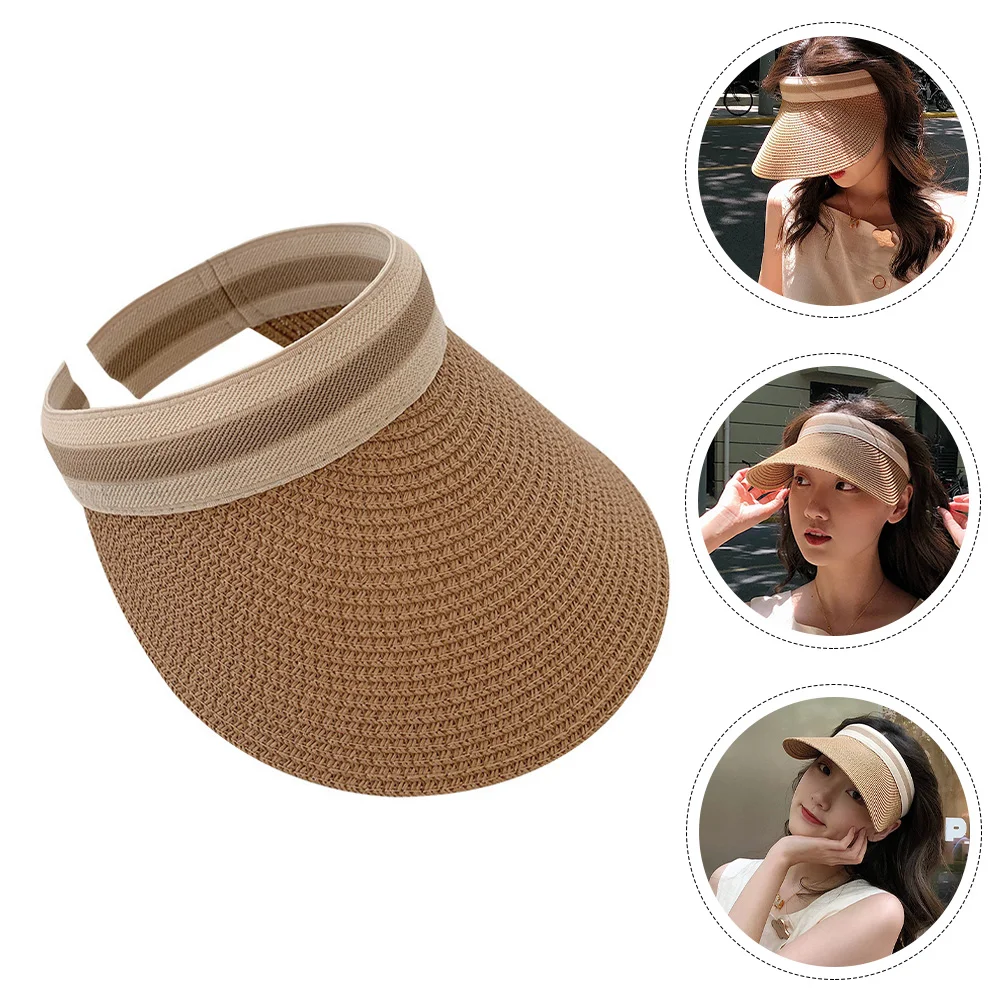 

Женская пляжная шляпа, изысканные женские шляпы с солнцезащитным козырьком, летняя шляпа с широкими полями, пляжная шляпа, летняя женская ш...