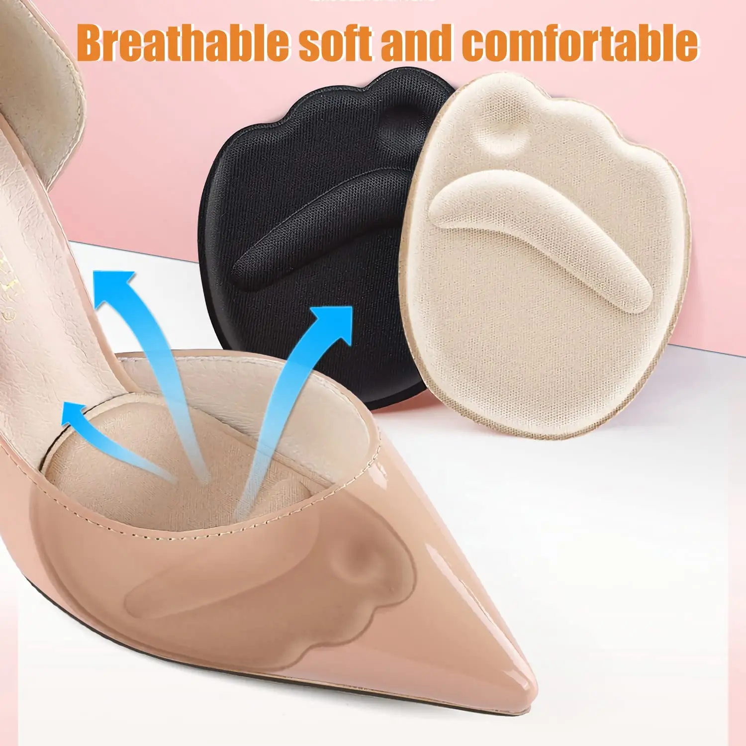 4pcs Heel Insoles Patch Women Men Anti-wear Cushion Pads for Shoes High Heel Feet Care Adjust Sizing Adhesive Sponge Insole