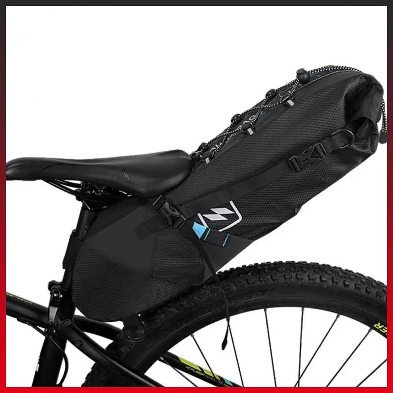 

Сумка на заднее сиденье большой емкости, водонепроницаемая сумка на заднее сиденье, переносная нейлоновая сумка на седло для велосипеда, ве...