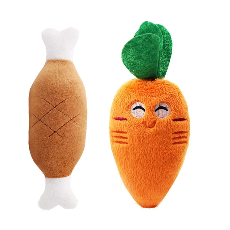 

Dog Chew Toy for pains Gums Chicken Leg/ Carrot Shape Bite Tool for Small Dog