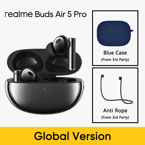 Глобальная версия realme Buds Air 5 Pro TWS наушники 50dB активное шумоподавление LDAC беспроводные наушники ные шники ные