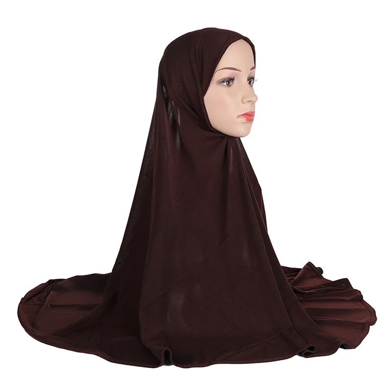 Большого размера, мусульманский Hijab Джерси-шарф женская мягкая маска, шаль, головной платок, женский головной платок, головные шарфы, бандан... (art.: 3920bc7937b25) - 3920bc7937b25
