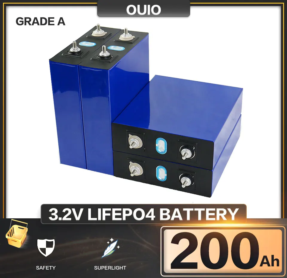 

4~32PCS 3.2V 200Ah Battery Lifepo4 Battery High Capacity Rechargeable Battery for EV RV Outdoor Camping Golf Cart EU US Tax Free