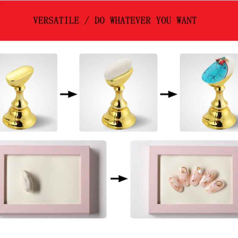 Клейкая лента для ногтей глина держатель дисплея съемная тренировочная стойка