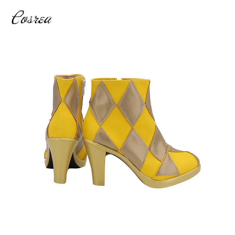 Ботинки на высоком каблуке женские ботинки для девочек птицы добыча клоун желтый