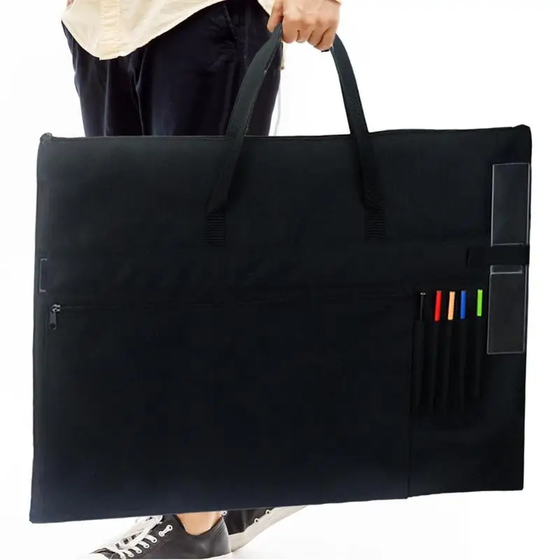 

Art Portfolio Bag Large Capacity Carrying Storage Case Student Art Work Portfolio Case With Shoulder Strap For Artworks Charts